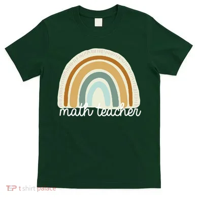 Math Teacher Rainbow T-Shirt