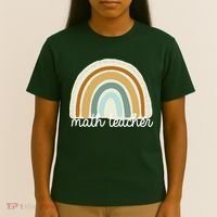 Math Teacher Rainbow T-Shirt thumb 4