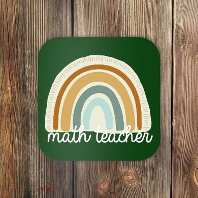 Math Teacher Rainbow Coaster