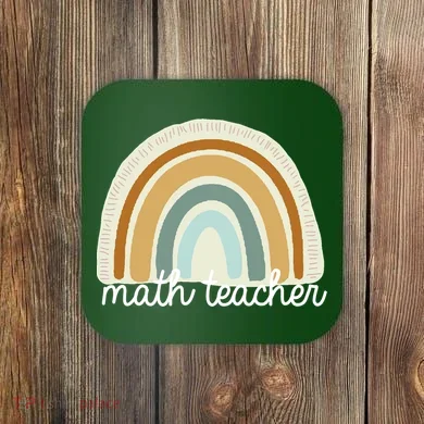 Math Teacher Rainbow Coaster