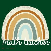 Math Teacher Rainbow Polo thumb 2