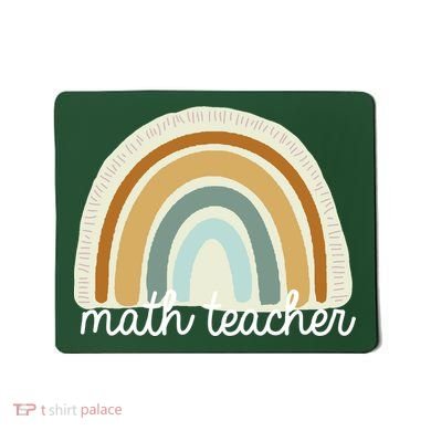 Math Teacher Rainbow Mousepad