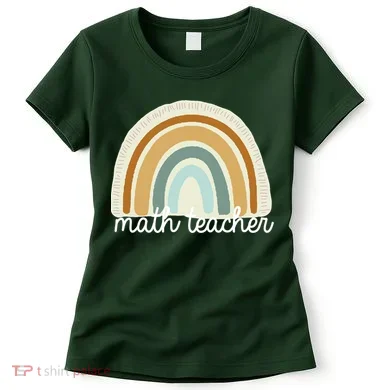 Math Teacher Rainbow Women's T-Shirt