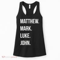 Matthew Mark Luke John Jesus Disciples Christian Women's Tank Top thumb 0