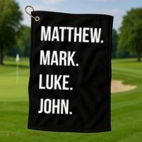 Matthew Mark Luke John Jesus Disciples Christian Golf Towel thumb 1