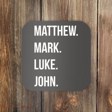 Matthew Mark Luke John Jesus Disciples Christian Coaster