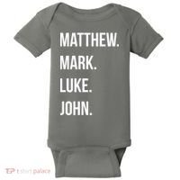 Matthew Mark Luke John Jesus Disciples Christian Baby Bodysuit thumb 0