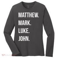 Matthew Mark Luke John Jesus Disciples Christian Women's Long Sleeve Shirt thumb 0