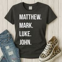 Matthew Mark Luke John Jesus Disciples Christian Women's T-Shirt thumb 3