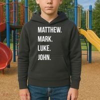 Matthew Mark Luke John Jesus Disciples Christian Kids Hoodie thumb 2