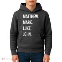 Matthew Mark Luke John Jesus Disciples Christian Kids Hoodie thumb 4