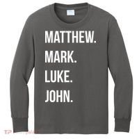 Matthew Mark Luke John Jesus Disciples Christian Kids Long Sleeve Shirt thumb 0