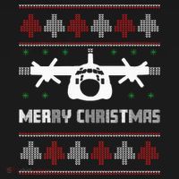 Military Airplane Ugly Christmas Sweater Army Veteran Xmas Women's Hoodie thumb 2