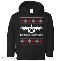 Military Airplane Ugly Christmas Sweater Army Veteran Xmas Toddler Hoodie thumb 0