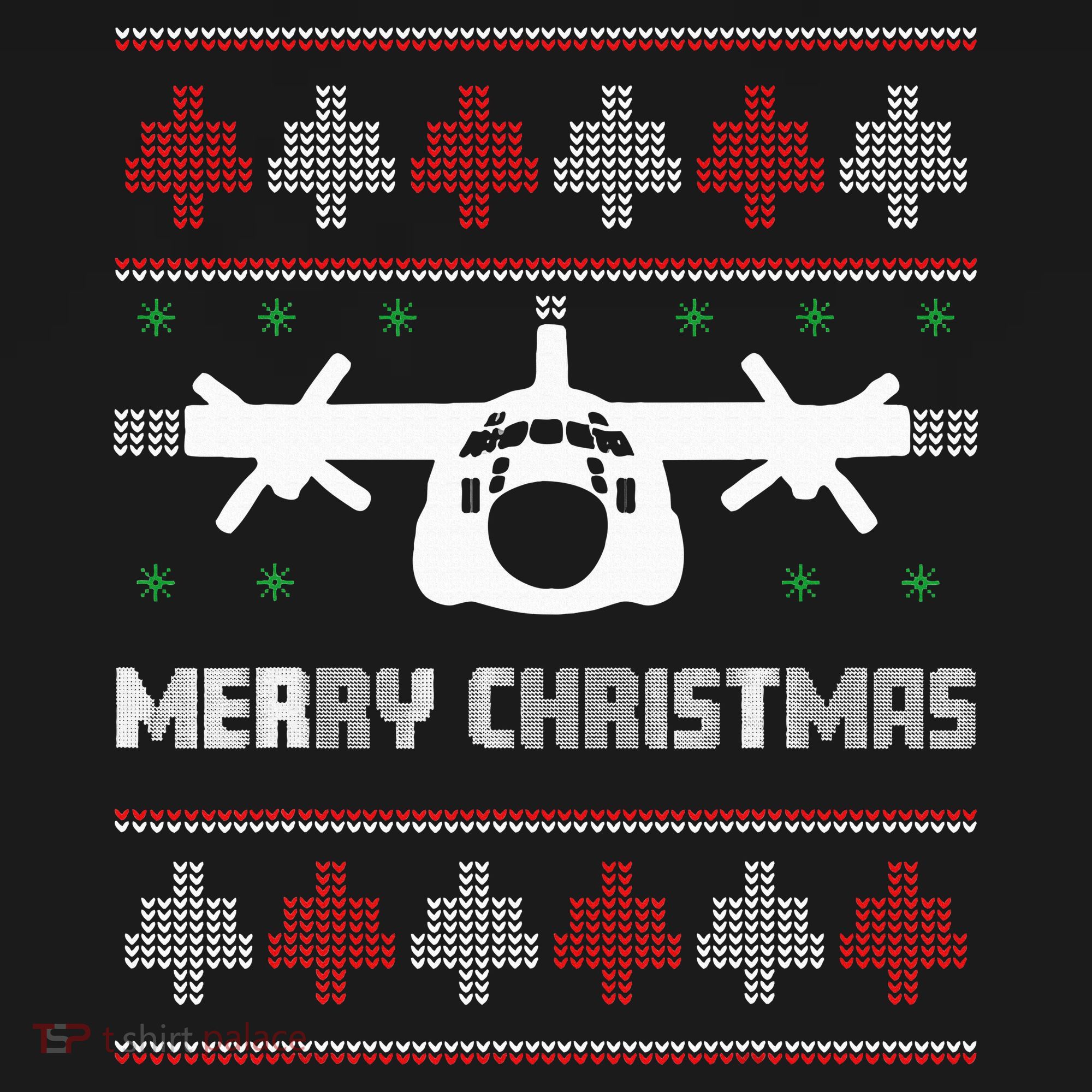 Military Airplane Ugly Christmas Sweater Army Veteran Xmas Kids Hoodie