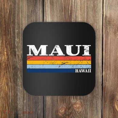 Maui Hawaii Vintage 1980s Style Coaster