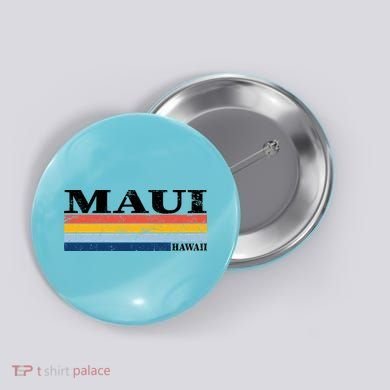 Maui Hawaii Vintage 1980s Style Button