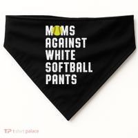 Moms Against White Softball Pants USA-Made Doggie Bandana thumb 0