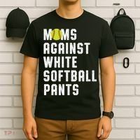 Moms Against White Softball Pants T-Shirt thumb 6