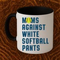 Moms Against White Softball Pants Coffee Mug thumb 2