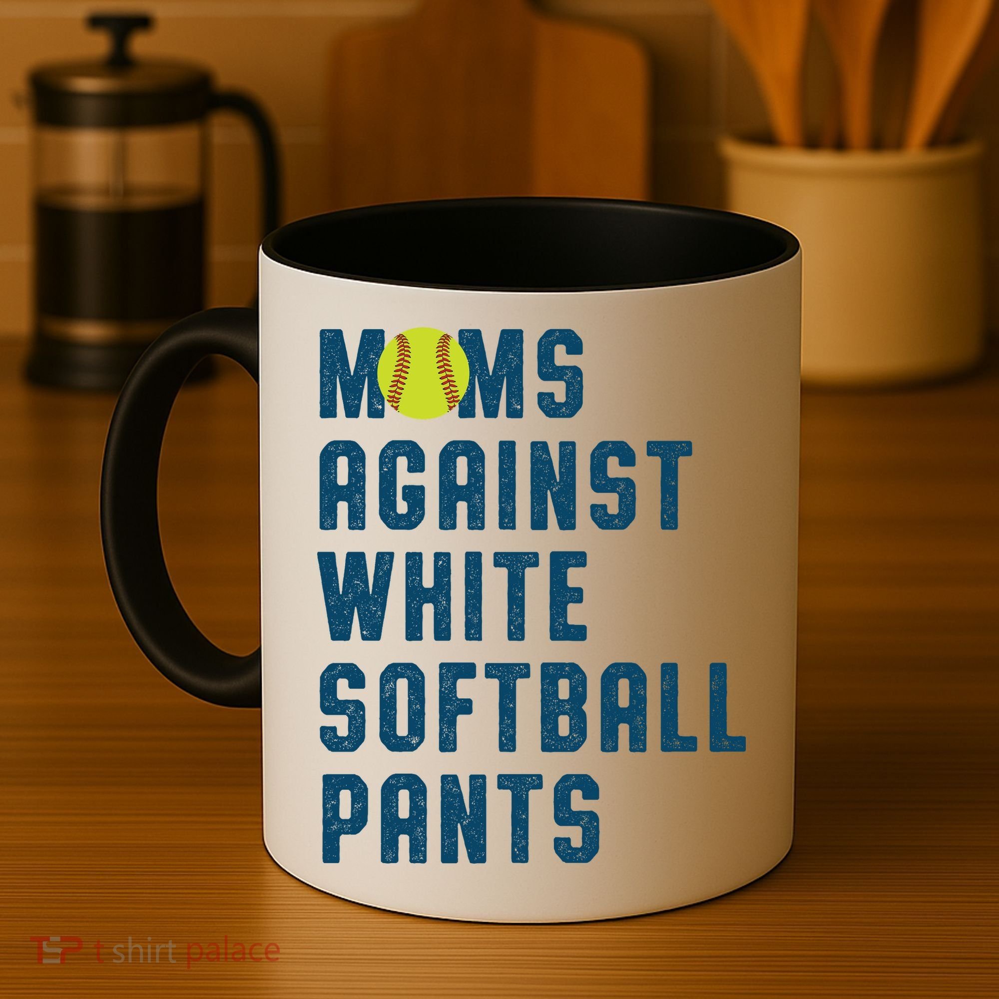 Moms Against White Softball Pants Coffee Mug