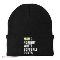 Moms Against White Softball Pants Beanie thumb 0