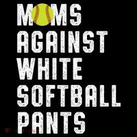Moms Against White Softball Pants Women's Hoodie thumb 2