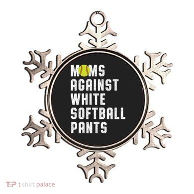 Moms Against White Softball Pants Ornament