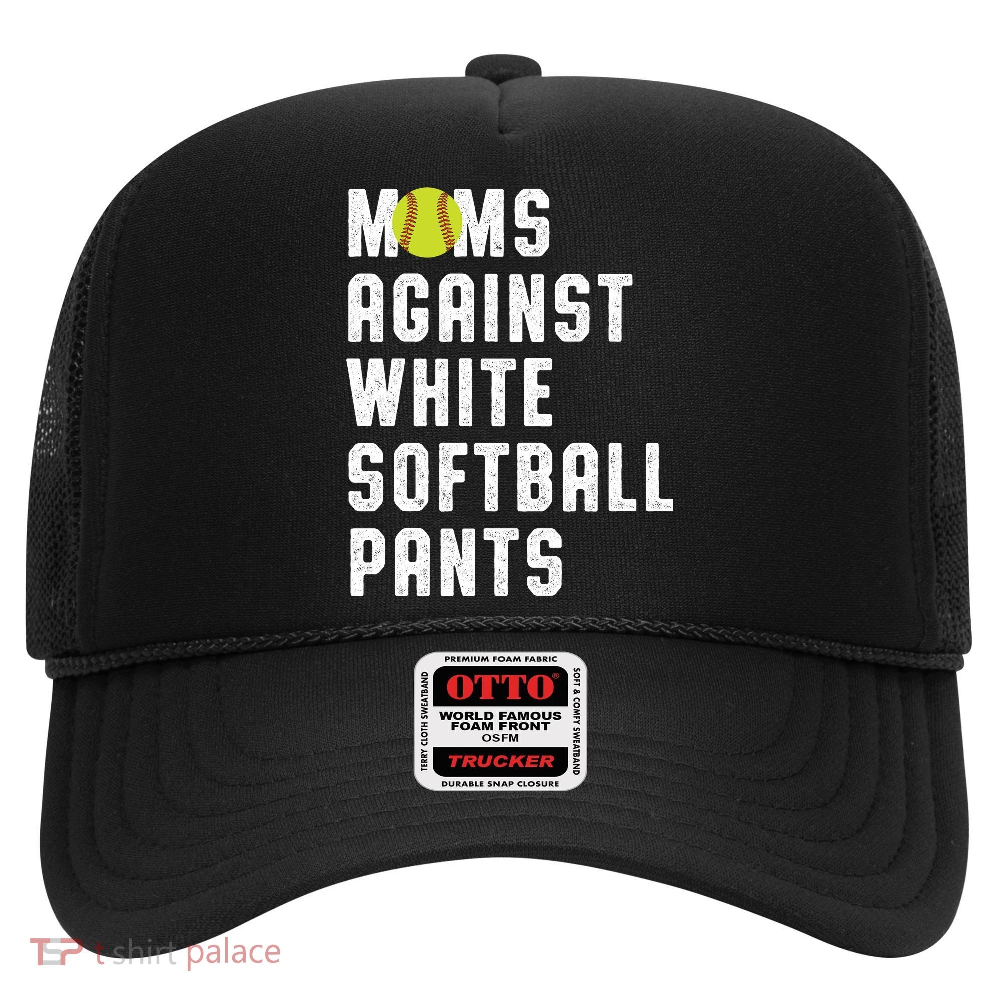 Moms Against White Softball Pants Hat