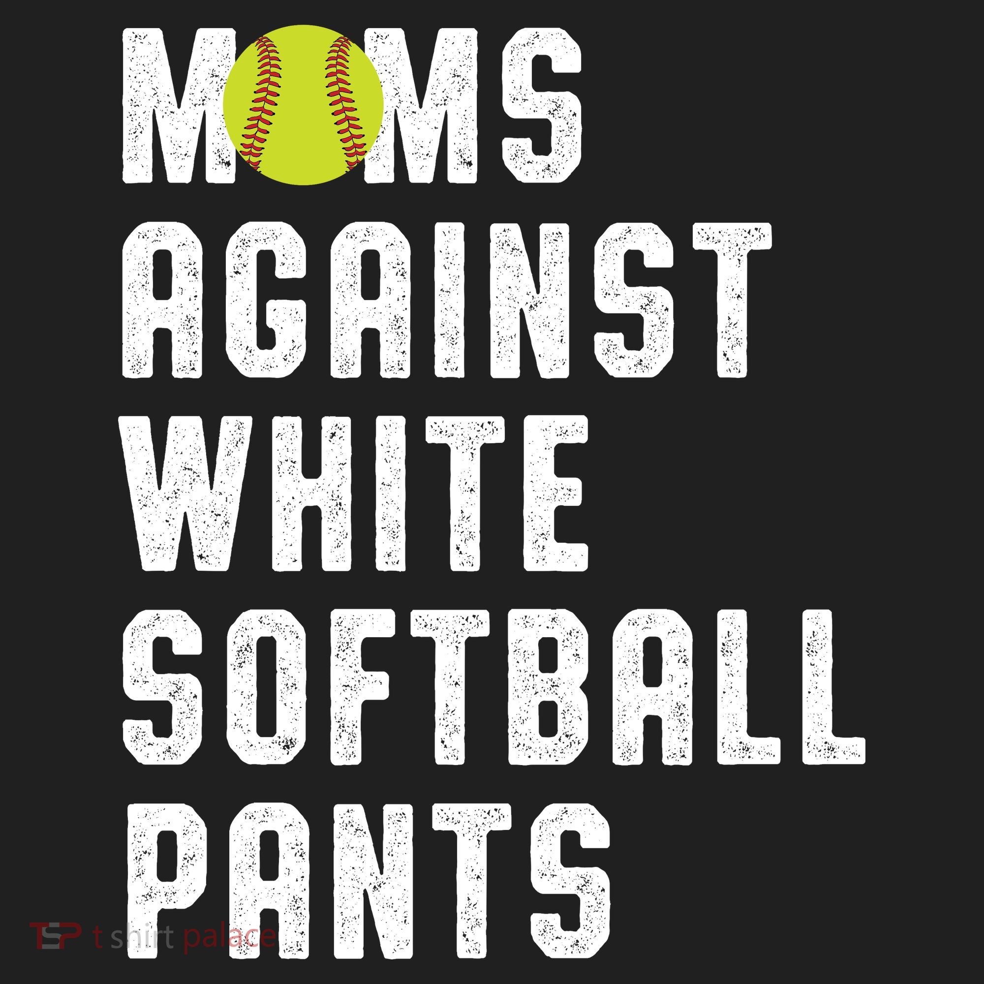 Moms Against White Softball Pants Golf Towel