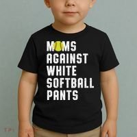 Moms Against White Softball Pants Toddler T-Shirt thumb 2