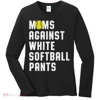 Moms Against White Softball Pants Women's Long Sleeve Shirt thumb 0