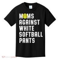 Moms Against White Softball Pants Kids T-Shirt thumb 0