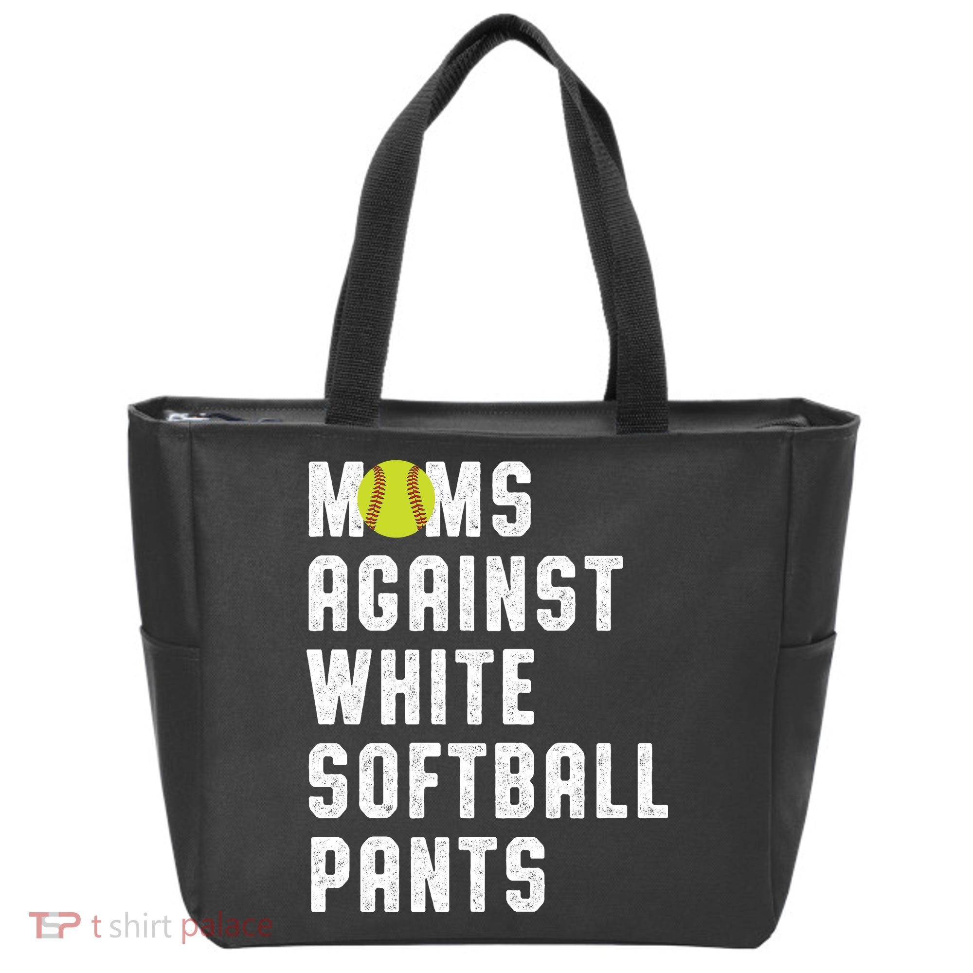 Moms Against White Softball Pants Tote Bag