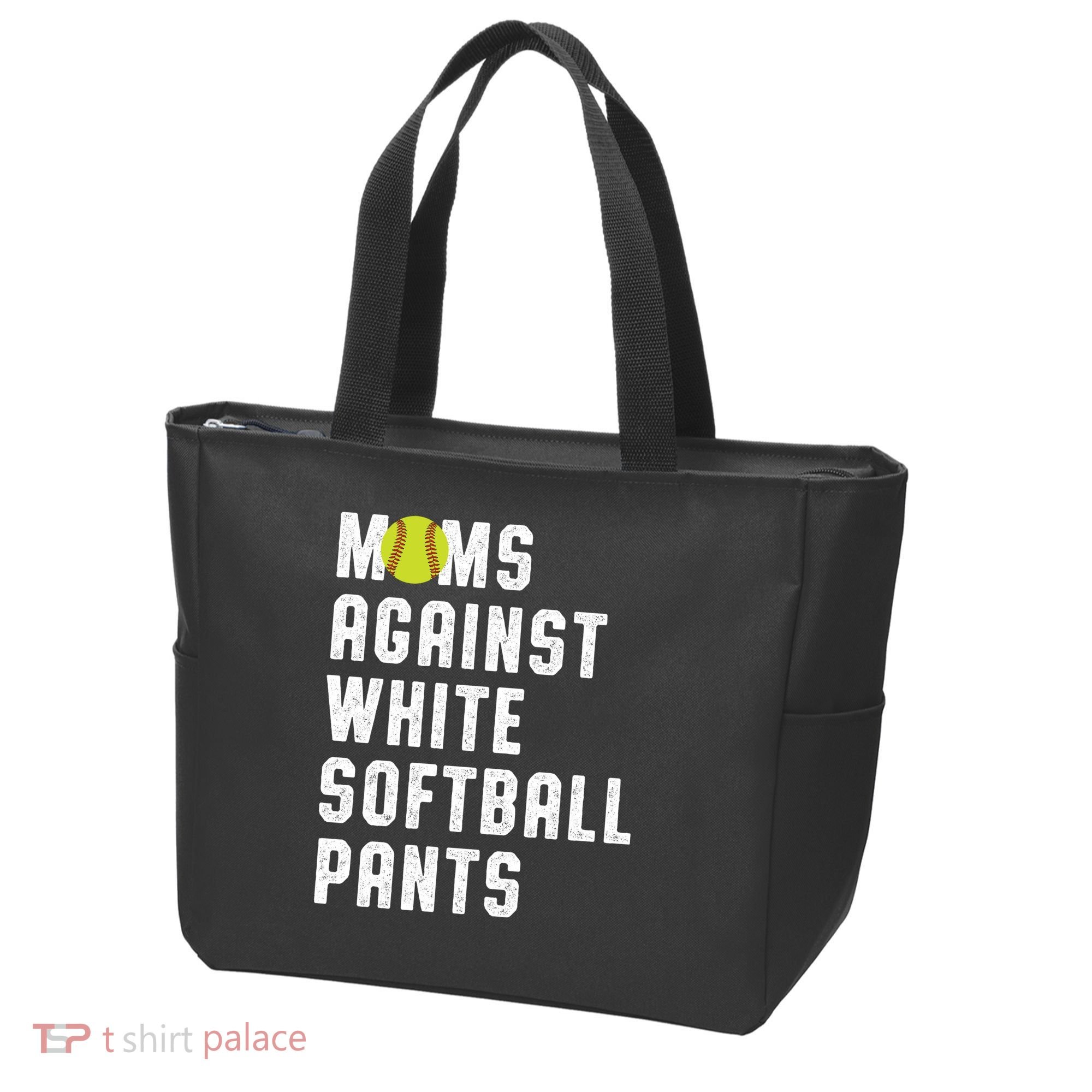 Moms Against White Softball Pants Tote Bag