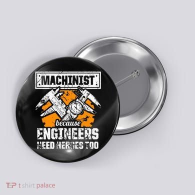 Machinist At Work 4 Button