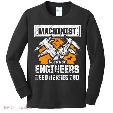 Machinist At Work 4 Kids Long Sleeve Shirt
