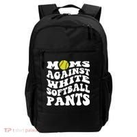 Moms Against White Softball Pants Funny Softball Mom Backpack thumb 0