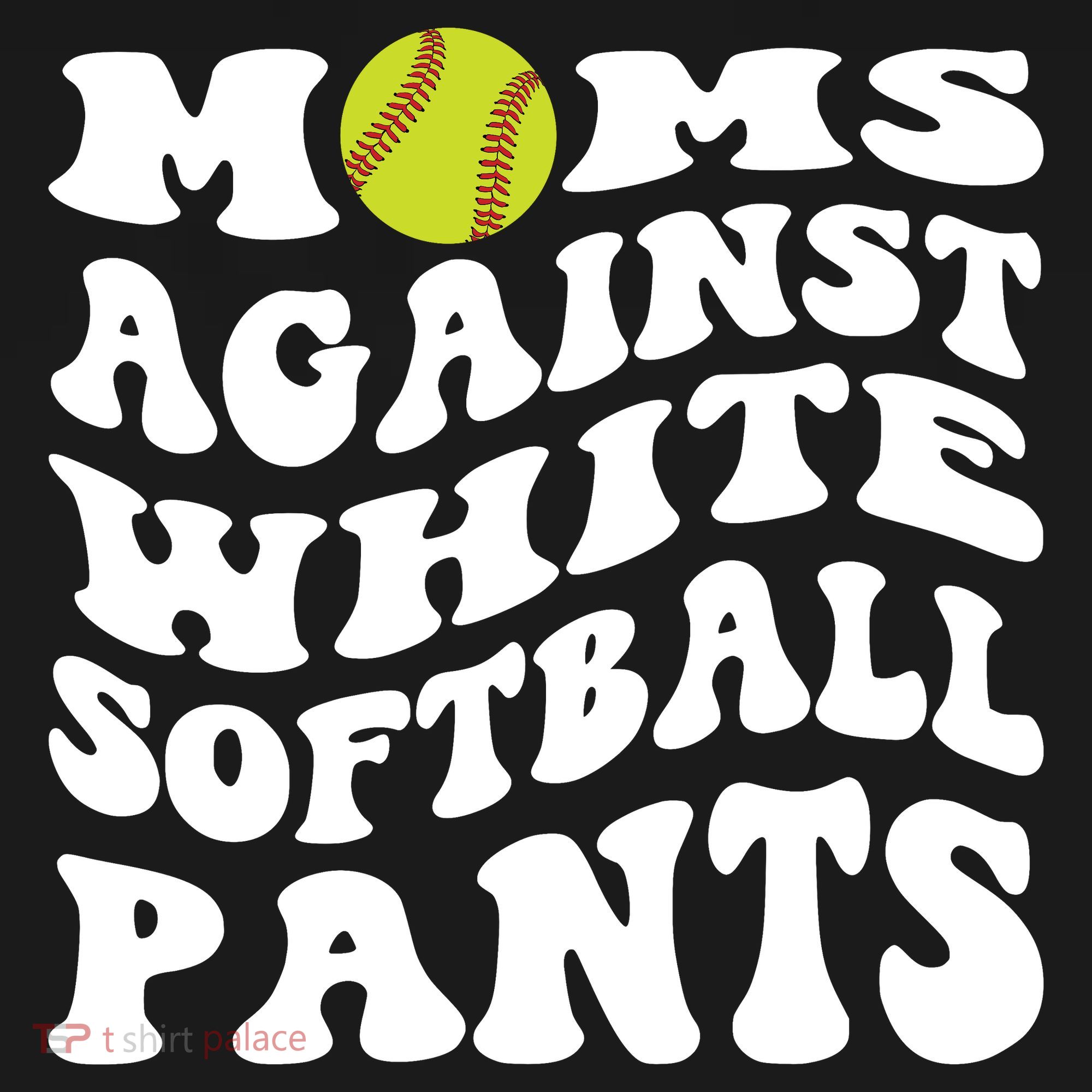 Moms Against White Softball Pants Funny Softball Mom Coaster