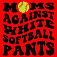 Moms Against White Softball Pants Funny Softball Mom Santa Hat thumb 1