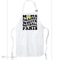 Moms Against White Softball Pants Funny Softball Mom Apron thumb 0