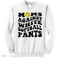 Moms Against White Softball Pants Funny Softball Mom Sweatshirt thumb 0