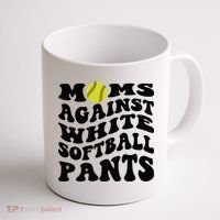 Moms Against White Softball Pants Funny Softball Mom Coffee Mug thumb 1