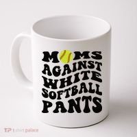 Moms Against White Softball Pants Funny Softball Mom Coffee Mug thumb 0