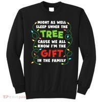 Might As Well Sleep Under The Tree Humor Favorite Person Funny Christmas Sweatshirt thumb 0