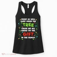 Might As Well Sleep Under The Tree Humor Favorite Person Funny Christmas Women's Tank Top thumb 0