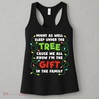 Might As Well Sleep Under The Tree Humor Favorite Person Funny Christmas Women's Tank Top thumb 3