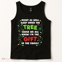 Might As Well Sleep Under The Tree Humor Favorite Person Funny Christmas Tank Top thumb 2