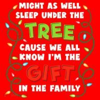 Might As Well Sleep Under The Tree Humor Favorite Person Funny Christmas Santa Hat thumb 1