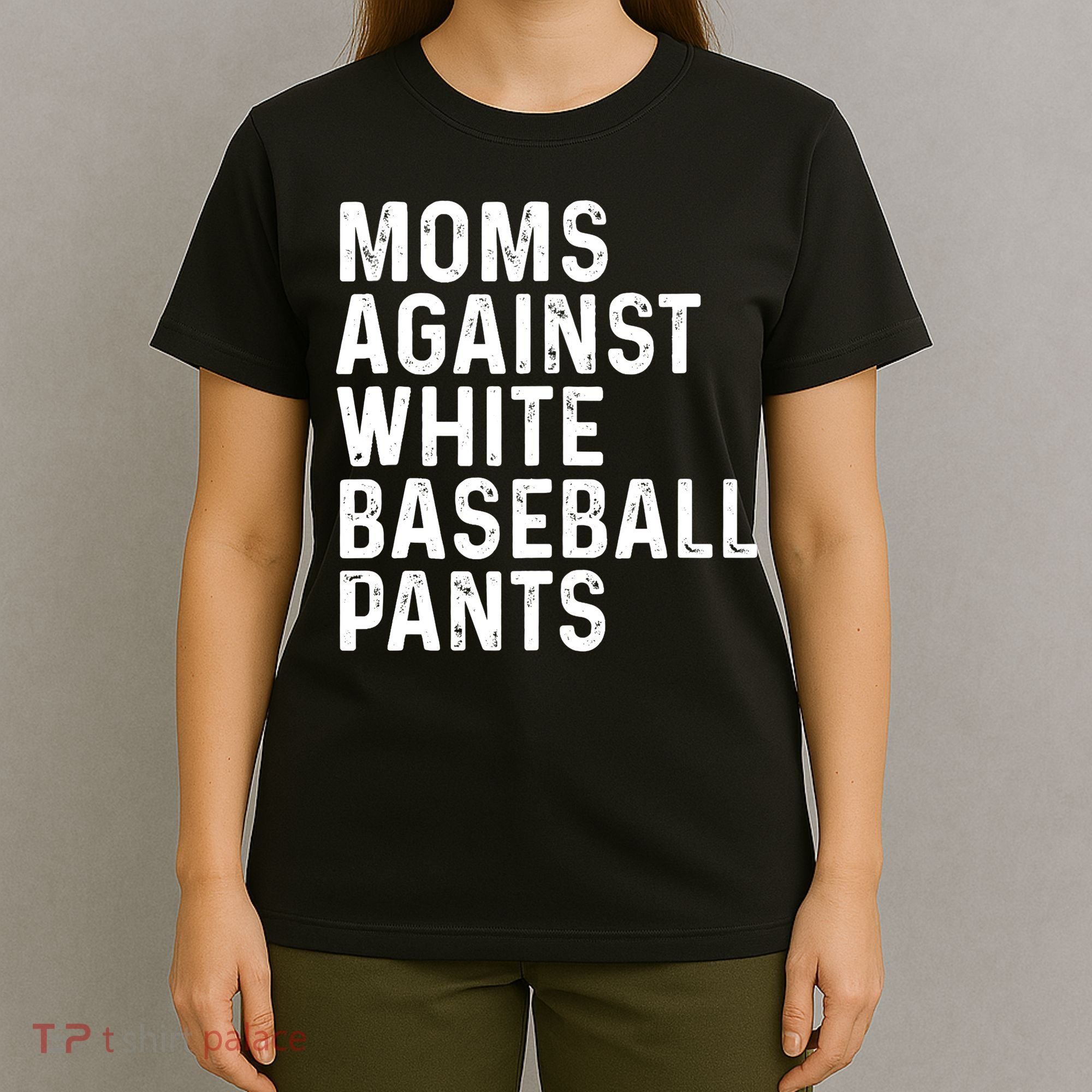 Moms Against White Baseball Pants Tank Top T-Shirt